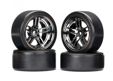 Däck & Fälg Drift 1.9" på Split-Spoke Svart krom (4) 8378