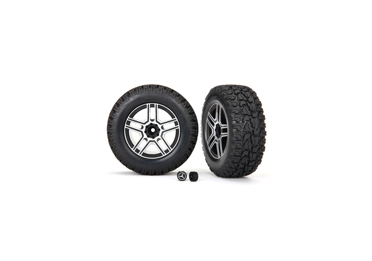 Däck/fälg 2,6" Crawler Mercedes G500 för axel #8255A
