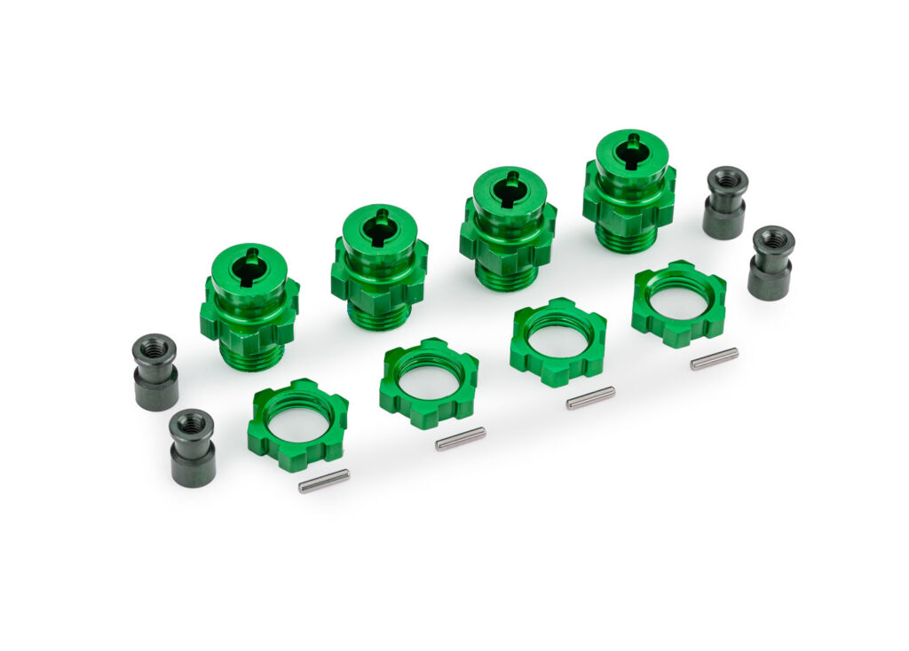 Hjulnav & Mutter 17mm Alu Grön (4) Jato 4x4 9086-GRN