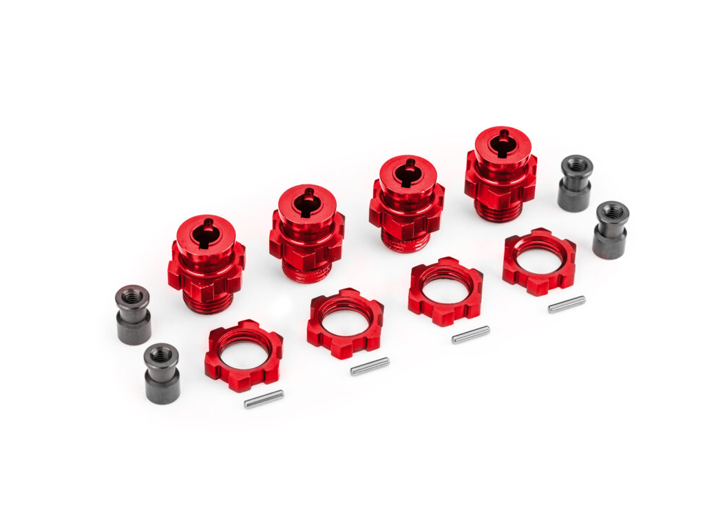 Hjulnav & Mutter 17mm Alu Röd (4) Jato 4x4 9086-RED