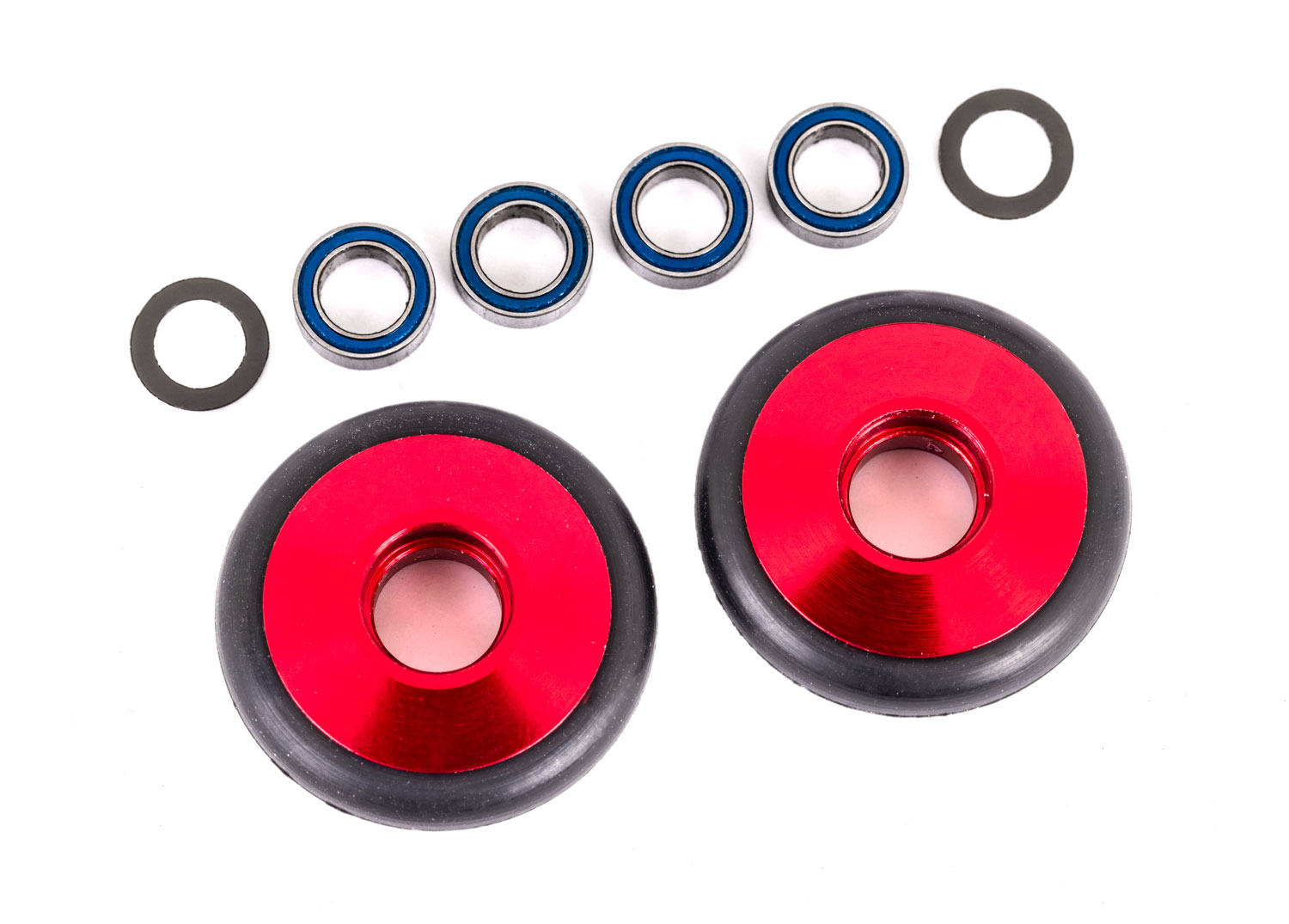 Hjul Set Alu Röd Wheelie Bar Drag Slash 9461R