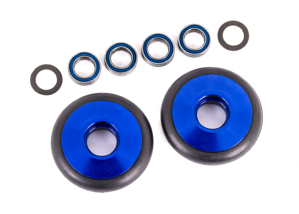 Hjul Set Alu Blå Wheelie Bar Drag Slash 9461X