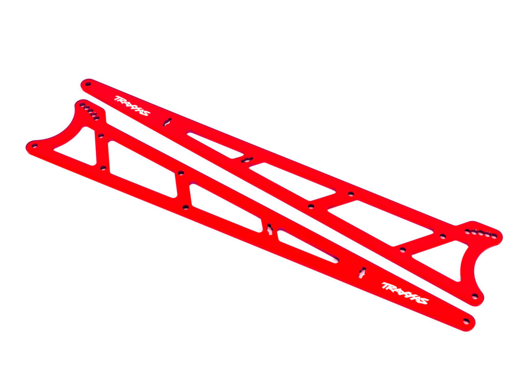 Sidoplattor Wheelie Bar Alu Röd Drag Slash 9462R
