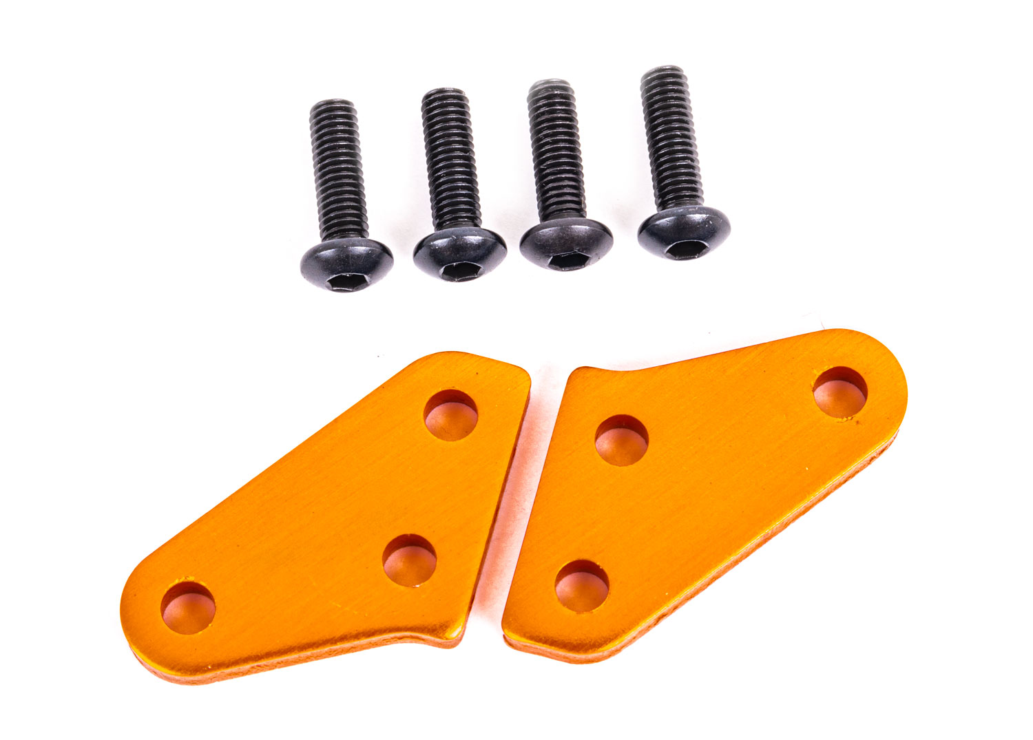 Styrspindelarmar alu orange Sledge för #9635/#9637 (2)