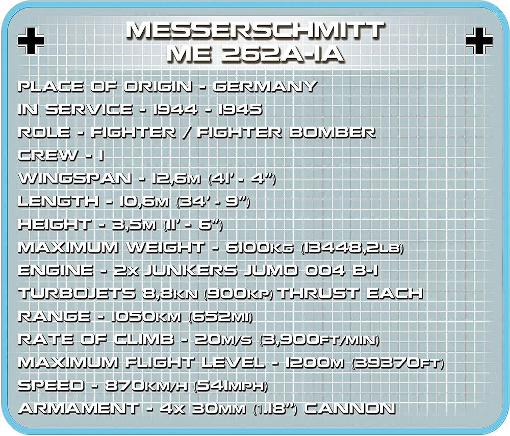 Cobi Messerschmitt Me262 A-1a - Bild 11