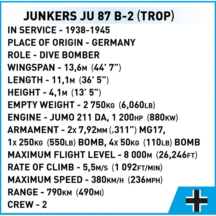 Cobi Junkers Ju 87 B-2 - Bild 3