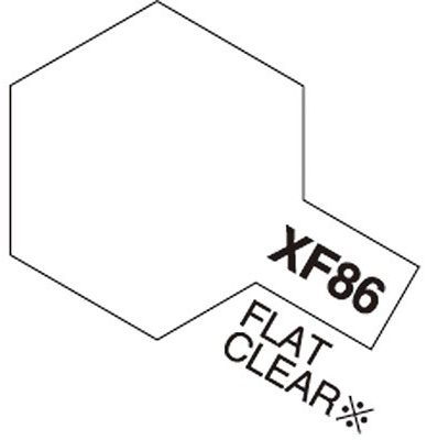 Tamiya 81786 Akryl färg XF-86 Flat Clear 10ml