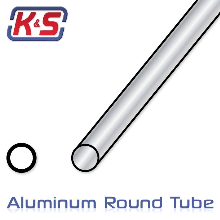 Aluminiumrör K&S 9x7mm 30cm 1st