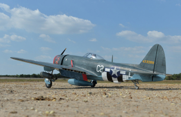 Black Horse P-47 Thunderbolt 50-60cc Bensin ARF el-landställ