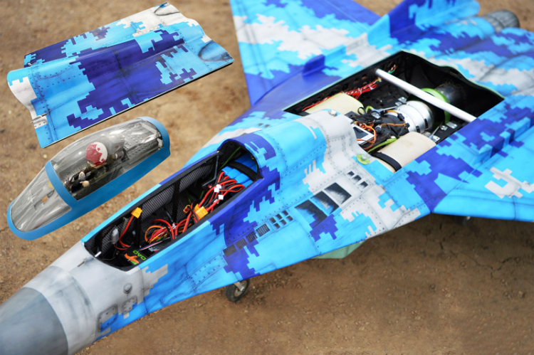 Black Horse MIG-29 För Turbo Jet Motor 1635mm Ellandställ - Bild 5