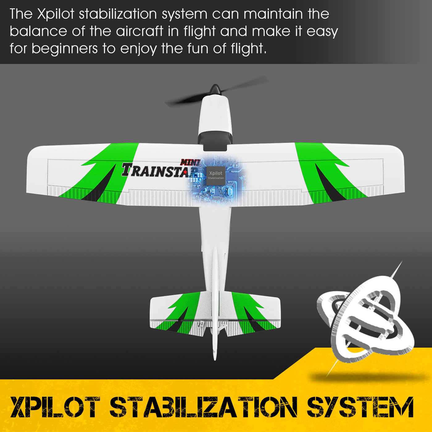 Volantex Trainstar Mini Gyro 3-Kanals 400mm RTF Grön - Bild 11