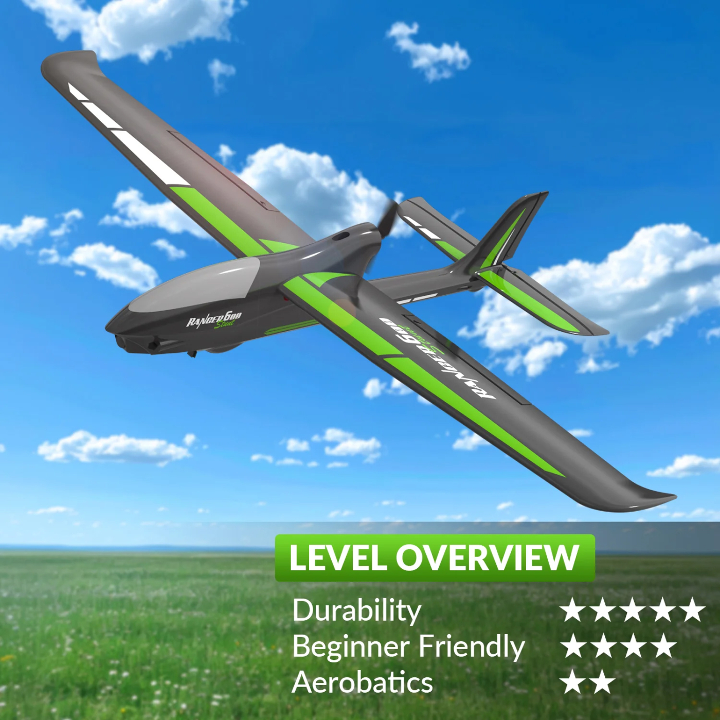 Volantex Ranger 600 Gyro 4-Kanals 600mm RTF Svart - Bild 6