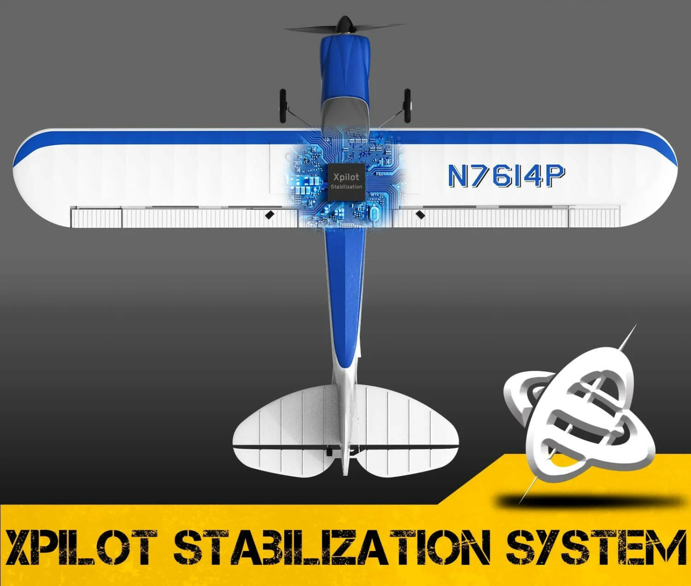 Volantex Sport Cub 500 Gyro 4-Kanals 500mm RTF Blå - Bild 4