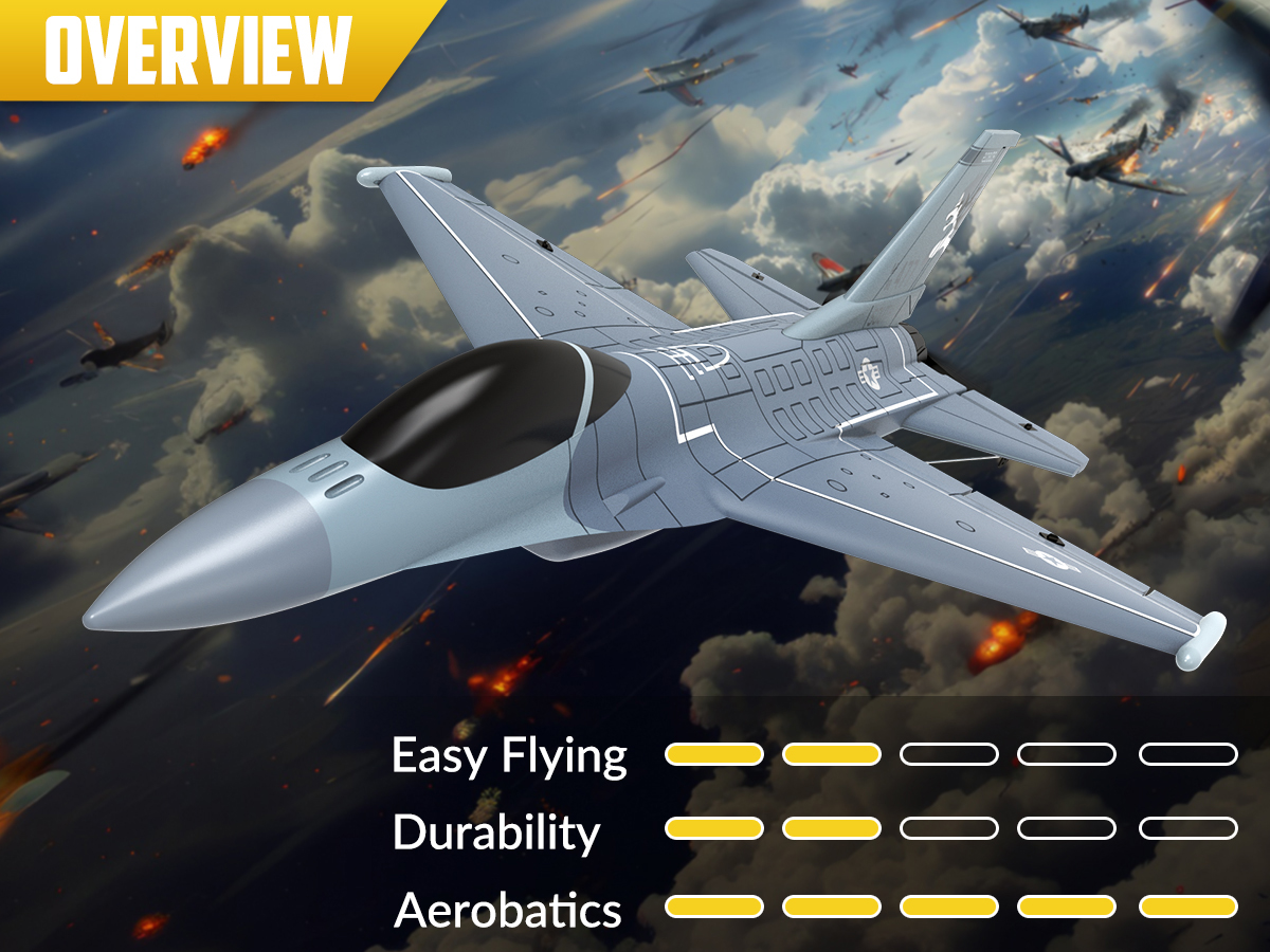 Volantex F16 Fighting Falcon Gyro 4-Kanals 340mm RTF - Bild 11