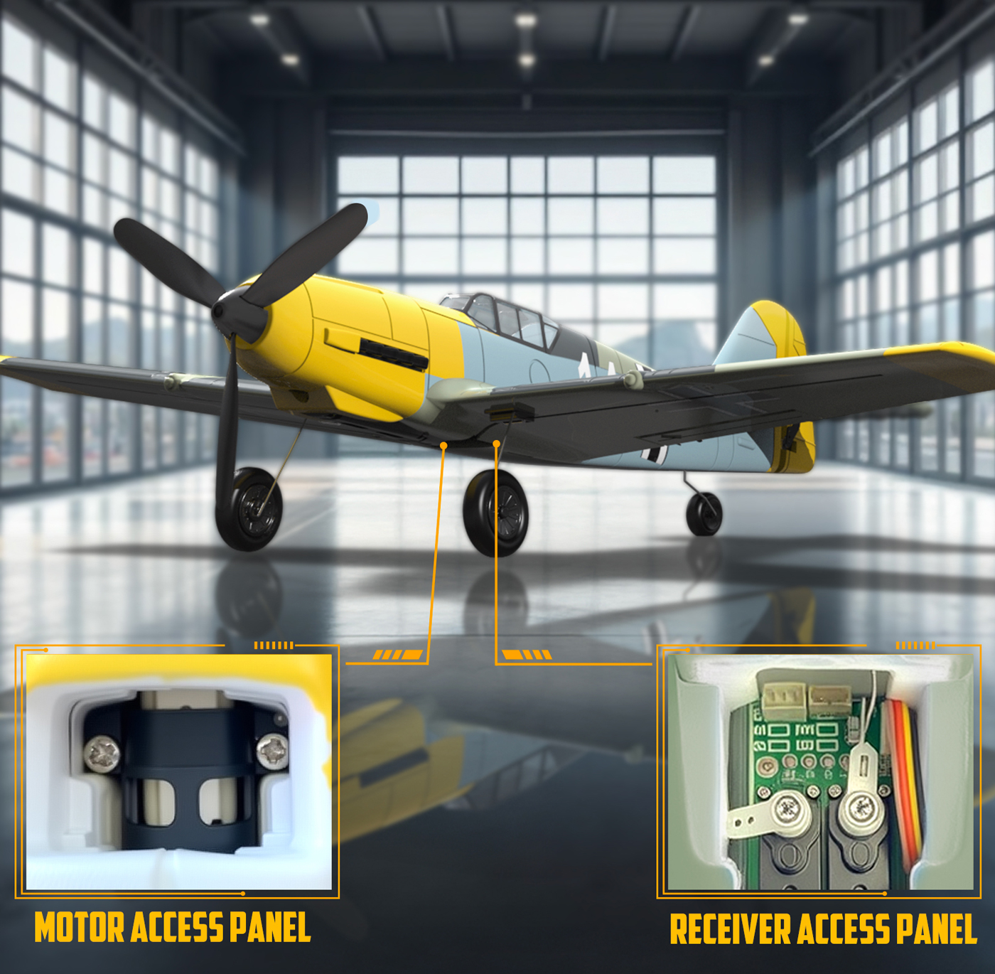 Volantex BF109 E Gyro 4-Kanals 400mm RTF - Bild 10