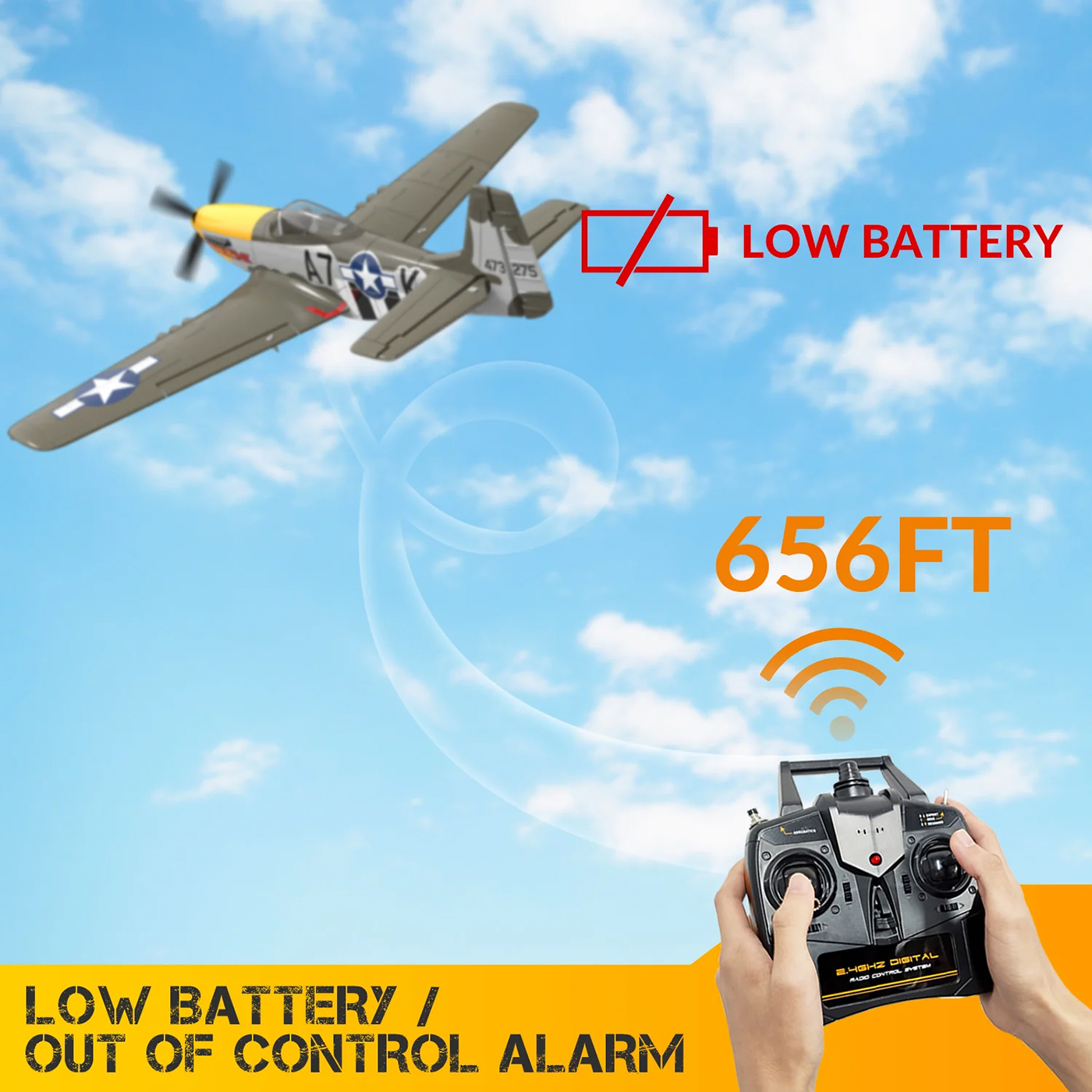 Volantex P51D Mustang Borstlös 500mm RTF - Bild 9