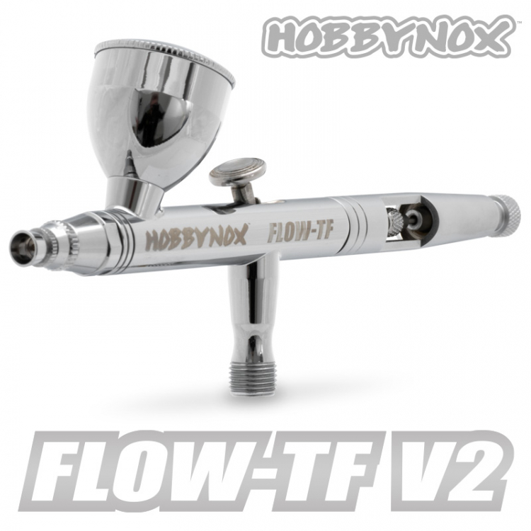 FLOW-TF V2 Airbrush 0.3/0.5/0.8mm 2/5/13cc 1.8m Slang