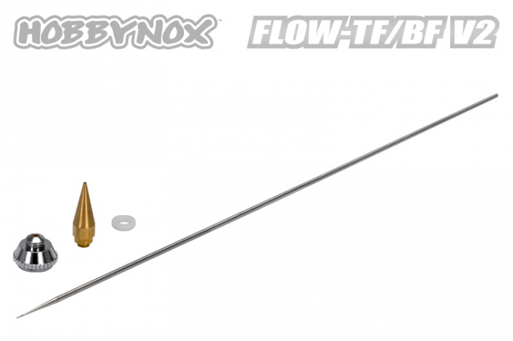 FLOW-TF V2 Airbrush 0.3/0.5/0.8mm 2/5/13cc 1.8m Slang - Bild 4