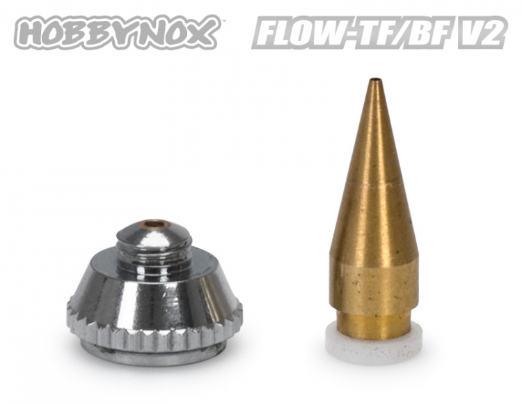 FLOW-TF V2 Airbrush 0.3/0.5/0.8mm 2/5/13cc 1.8m Slang - Bild 2
