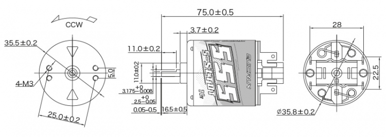 Hobbywing Motor QuicRun Borstad 555 11T - Bild 7