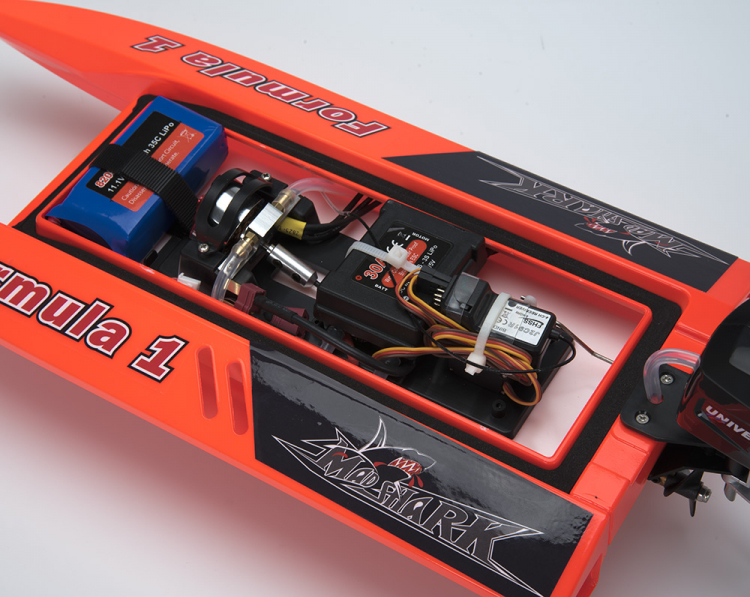 Joysway Mad Shark F1 V2 Båt 2.4G RTR Borstlös Röd - Bild 3