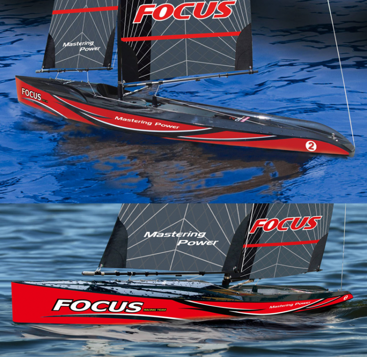 Joysway Focus V3 Segelbåt 1M RTR Röd - Bild 3