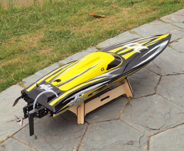Joysway Alpha 1000mm Borstlös V-båt ARTR Gul - Bild 9