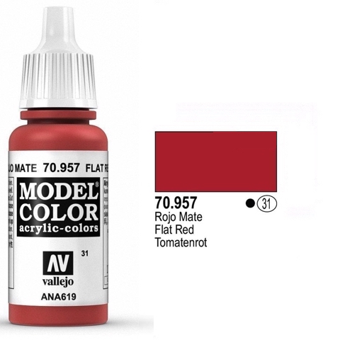 Modelcolor 70957 Flat Red 17ml