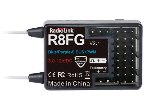 Radiolink R8FG 8-kanals Mottagare med Gyro – 2.4GHz