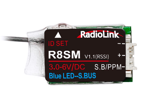 Radiolink R8SM 8-kanals Mini Mottagare – 2.4GHz