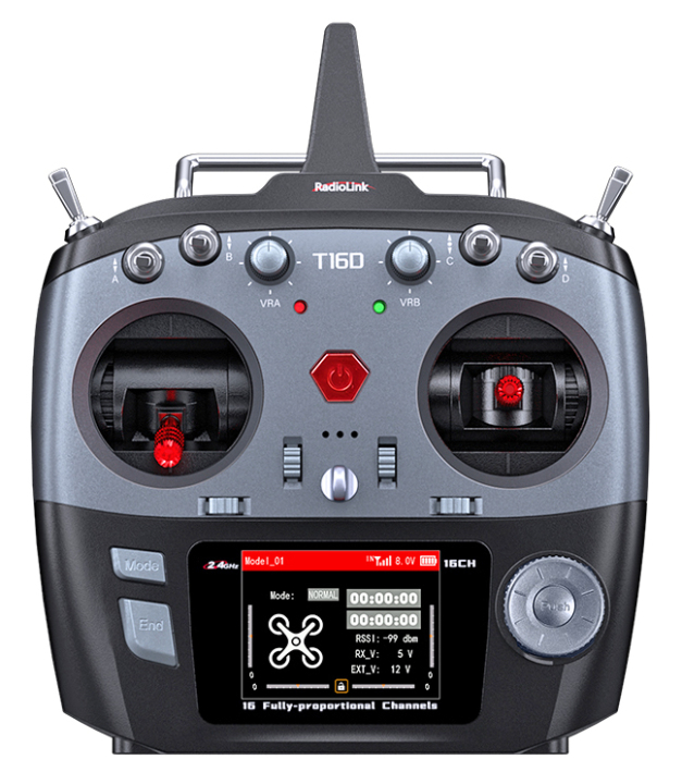 Radiolink T16D Mode-2 RC Sändare med 2x R16F Mottagare