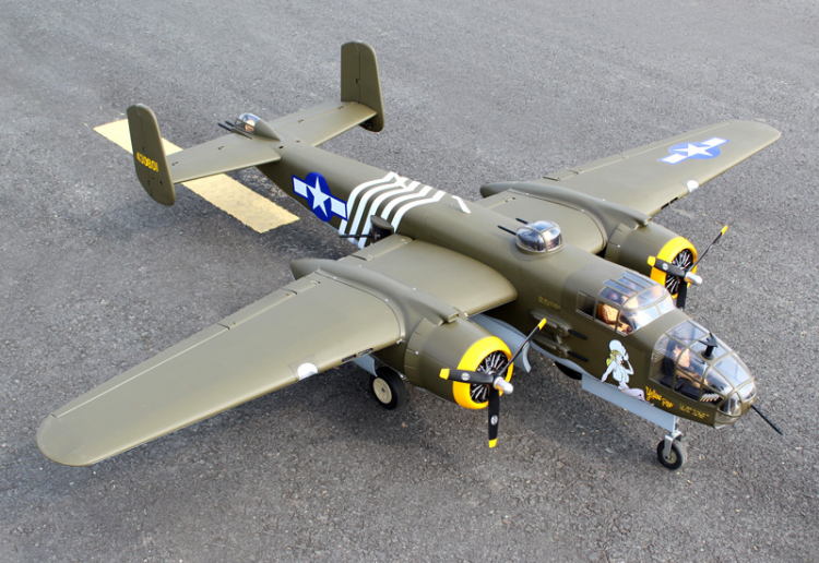 Seagull Mitchell B-25 20cc med Infällbara Landställ ARF - Bild 4