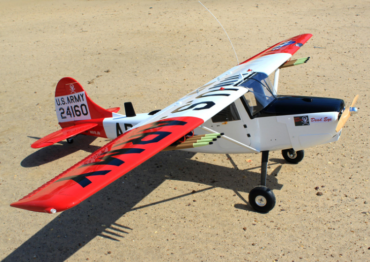 Seagull Giant Cessna Bird Dog "DeadEye" 70-125cc Gas - Bild 2