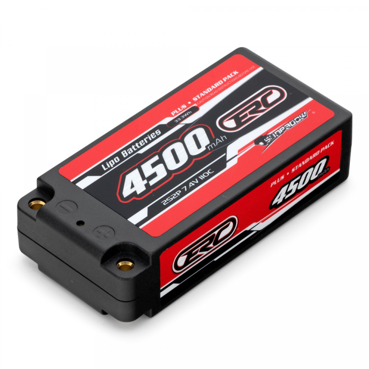 Sunpadow Li-Po Batteri 2S 7,4V 4500mAh 110C Hard 4mm Shorty - Bild 2