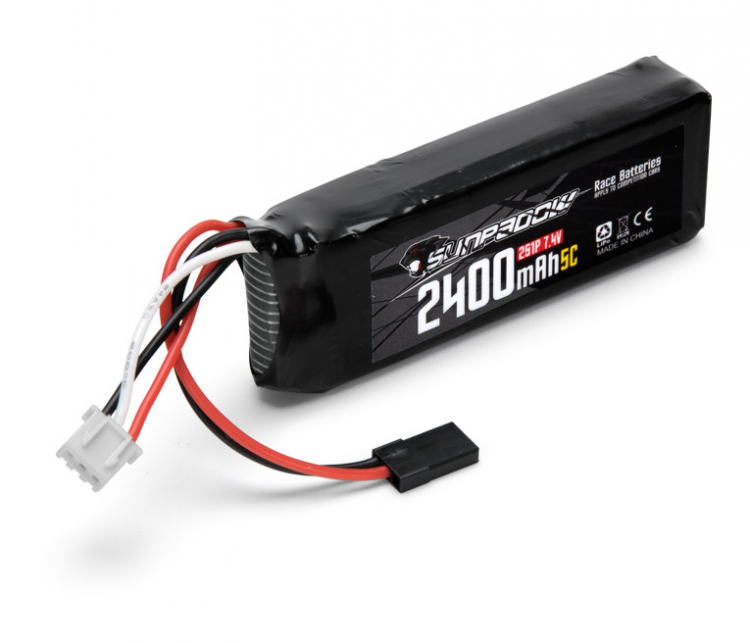 Sunpadow Mottagarbatteri Li-Po 7,4V 2400mAh 5C - Bild 2