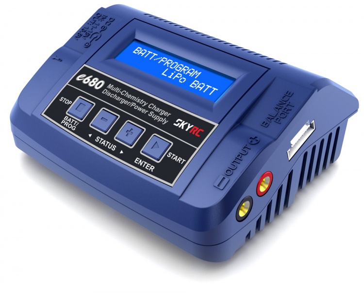 SkyRC e680 NiMH 80W 240VAC/12VDC Laddare