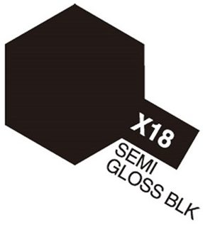 Tamiya 81518 Akryl färg X-18 Gloss Black10ml