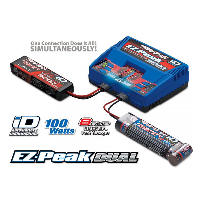 Laddare Traxxas 2972G EZ-Peak Dual 8A NiMH/LiPo Auto iD