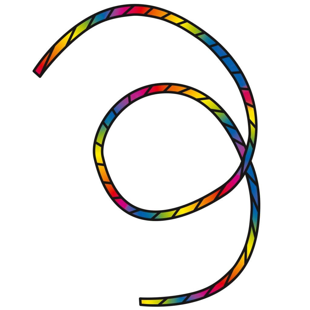 Tube Tail Rainbow Spiral 6m HQ