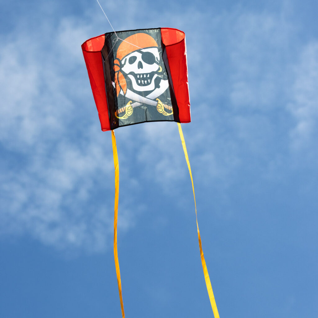 Parafoil drake Sleddy Jolly Roger 1 linors HQ Bredd 76cm