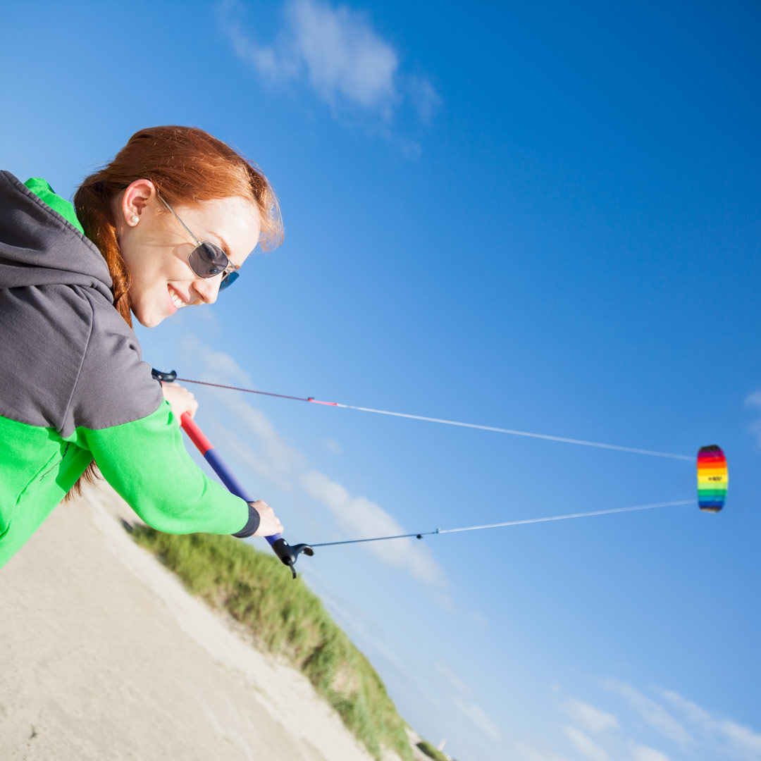 Symphony Beach III Stunt Kite 130cm Raimnbow 2 Linors HQ - Bild 4