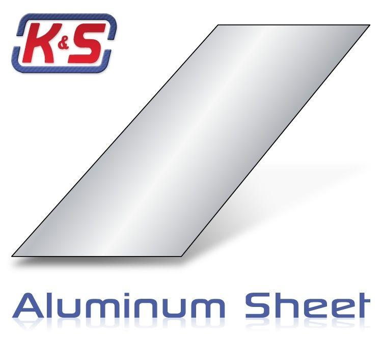Aluminiumplåt K&S 25x10cm 1.6mm 1st