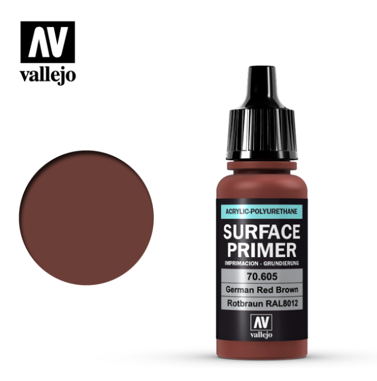 Vallejo 70600 Surface Primer Röd Brun 17ml