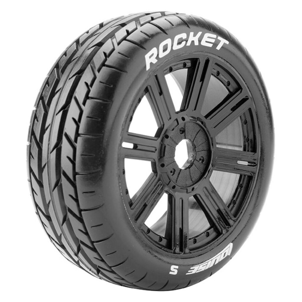Louise B-ROCKET Däck/Fälg 1/8 Buggy Soft Svart 2-pack