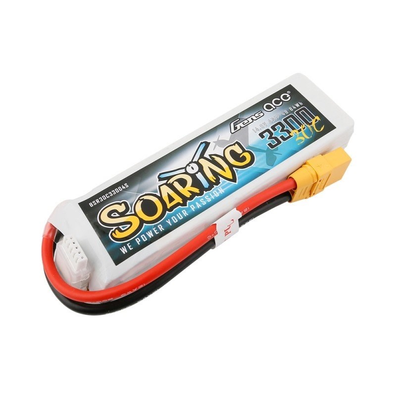 Lipo 14.8v 4S 3300mAh Gens Ace  Soaring XT90