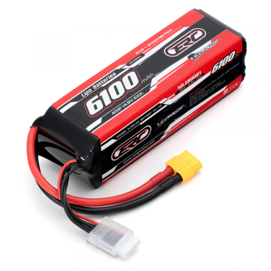 LiPo 14.8V 4S 6100mAh 100C XT60-Kontakt Sunpadow