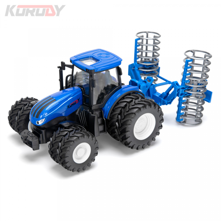Traktor med dubbla hjul och gaffel RC RTR 1:24