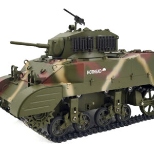RACENT M5A1 Stuart RC-stridsvagn 1/16 röd – produktbild 2