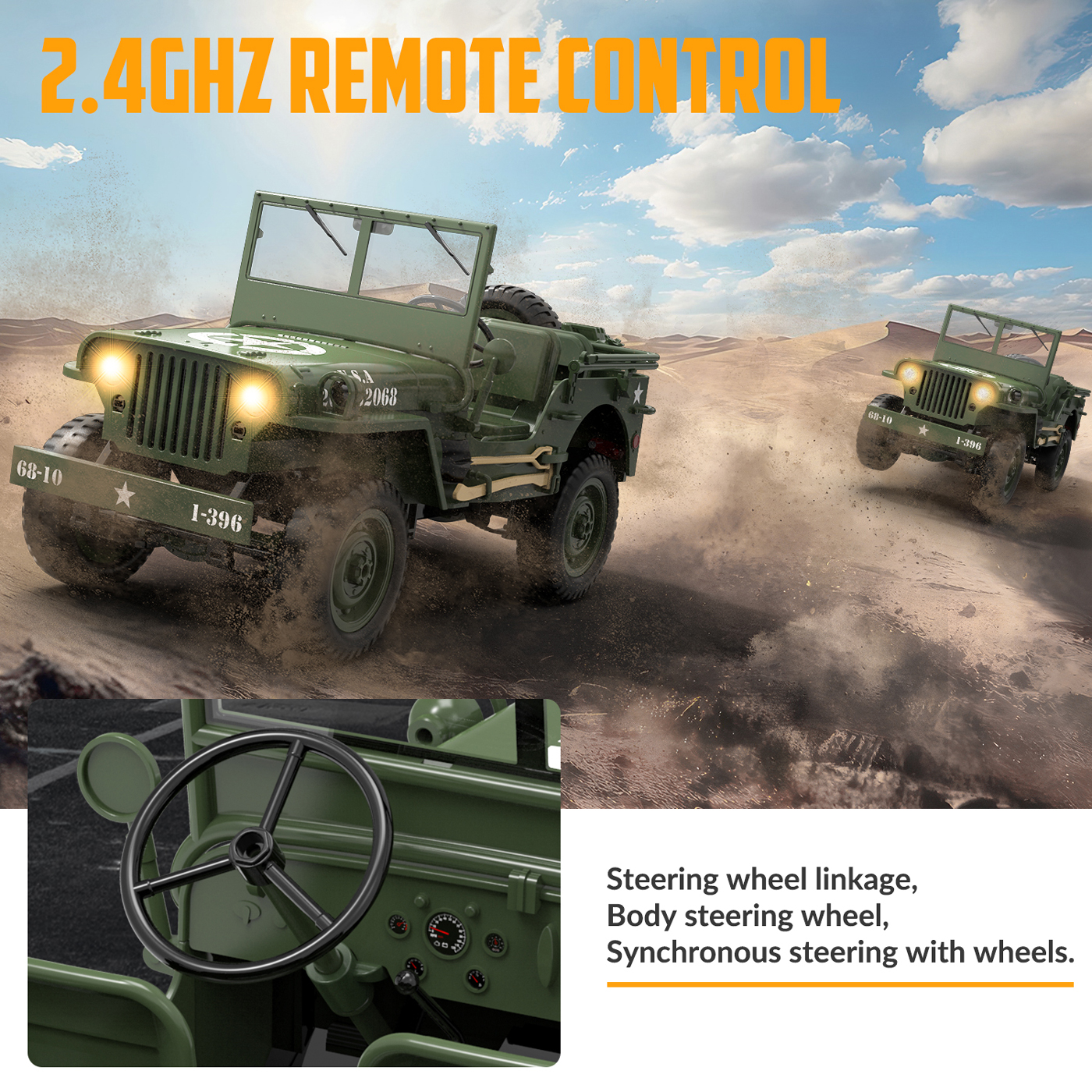 RACENT 1941 Willys MB RC Crawler 1/10 4WD – produktbild 8