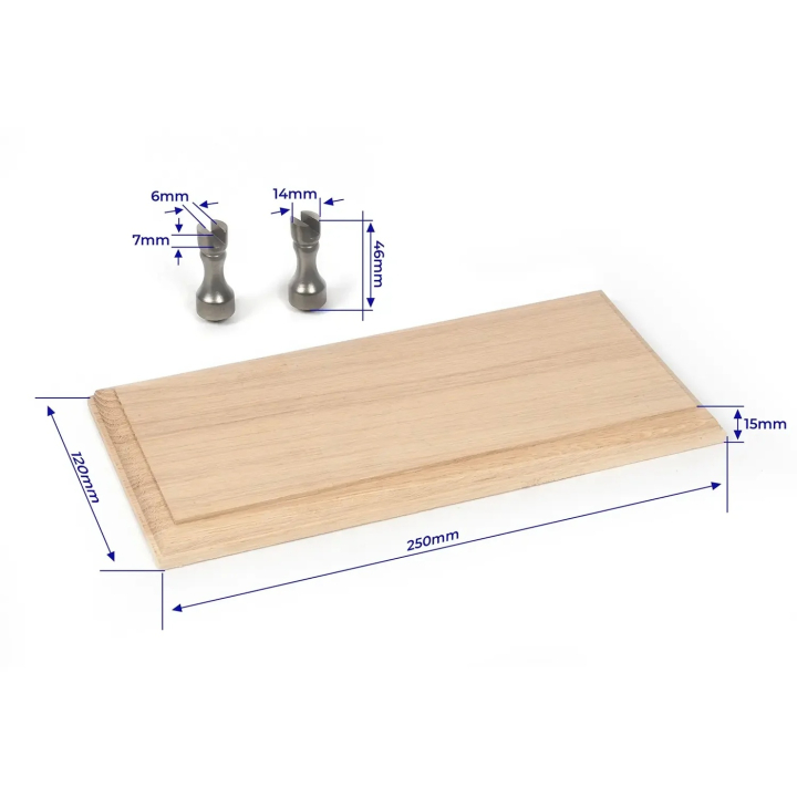 OcCre Display-platta 250x120 med Metallstöd